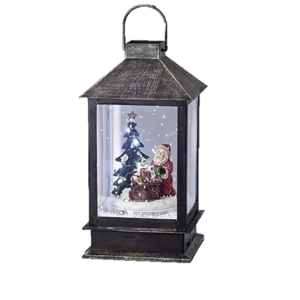 Lantern Santa Bag of Toys Tree LED Snow Blown Christmas Home Decor Snow globe